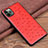 Funda Lujo Cuero Carcasa R12 para Apple iPhone 11 Pro Max Rojo