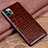 Funda Lujo Cuero Carcasa R14 para Apple iPhone 11 Pro Max Marron