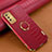 Funda Lujo Cuero Carcasa S01 para Samsung Galaxy A03s Rojo