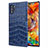 Funda Lujo Cuero Carcasa S01 para Samsung Galaxy Note 10 Plus 5G Azul