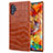 Funda Lujo Cuero Carcasa S01 para Samsung Galaxy Note 10 Plus 5G Marron