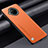 Funda Lujo Cuero Carcasa S01 para Xiaomi Mi 10i 5G Naranja