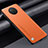 Funda Lujo Cuero Carcasa S01 para Xiaomi Redmi Note 9T 5G Naranja