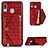 Funda Lujo Cuero Carcasa S01D para Samsung Galaxy A30 Rojo
