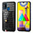 Funda Lujo Cuero Carcasa S01D para Samsung Galaxy M21s Negro
