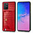 Funda Lujo Cuero Carcasa S01D para Samsung Galaxy S10 Lite Rojo