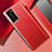 Funda Lujo Cuero Carcasa S02 para Huawei P40 Rojo
