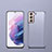 Funda Lujo Cuero Carcasa S02 para Samsung Galaxy S21 5G Purpura Claro