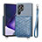 Funda Lujo Cuero Carcasa S02D para Samsung Galaxy S21 Ultra 5G Azul