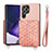 Funda Lujo Cuero Carcasa S02D para Samsung Galaxy S21 Ultra 5G Rosa