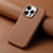 Funda Lujo Cuero Carcasa S04D para Apple iPhone 13 Pro Max Marron