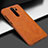 Funda Lujo Cuero Carcasa S06 para Xiaomi Redmi Note 8 Pro Naranja