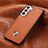 Funda Lujo Cuero Carcasa S06D para Samsung Galaxy S21 Plus 5G Naranja