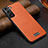 Funda Lujo Cuero Carcasa S07 para Samsung Galaxy S21 5G Naranja