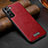 Funda Lujo Cuero Carcasa S07 para Samsung Galaxy S21 5G Rojo