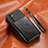 Funda Lujo Cuero Carcasa S07D para Samsung Galaxy S21 5G Negro