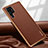 Funda Lujo Cuero Carcasa S09 para Samsung Galaxy S23 Ultra 5G Marron