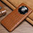 Funda Lujo Cuero Carcasa ST3 para Huawei Mate 40 Pro+ Plus Marron