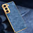Funda Lujo Cuero Carcasa TB1 para Samsung Galaxy S22 5G Azul