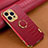 Funda Lujo Cuero Carcasa XD3 para Apple iPhone 13 Pro Max Rojo