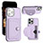 Funda Lujo Cuero Carcasa Y01B para Apple iPhone 13 Pro Max Purpura Claro