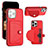 Funda Lujo Cuero Carcasa Y01B para Apple iPhone 13 Pro Max Rojo
