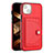 Funda Lujo Cuero Carcasa Y01B para Apple iPhone 13 Rojo