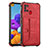 Funda Lujo Cuero Carcasa Y01B para Samsung Galaxy A21s Rojo