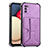 Funda Lujo Cuero Carcasa Y01B para Samsung Galaxy M02s Morado