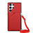 Funda Lujo Cuero Carcasa Y01B para Samsung Galaxy S21 Ultra 5G Rojo