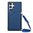 Funda Lujo Cuero Carcasa Y01B para Samsung Galaxy S22 Ultra 5G Azul