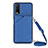 Funda Lujo Cuero Carcasa Y01B para Vivo Y11s Azul