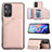 Funda Lujo Cuero Carcasa Y01B para Xiaomi Redmi Note 11 5G Oro Rosa