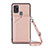 Funda Lujo Cuero Carcasa Y02B para Samsung Galaxy A21s Oro Rosa