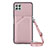 Funda Lujo Cuero Carcasa Y02B para Samsung Galaxy A22 5G Oro Rosa