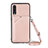 Funda Lujo Cuero Carcasa Y02B para Samsung Galaxy A70 Oro Rosa