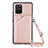 Funda Lujo Cuero Carcasa Y02B para Samsung Galaxy A91 Oro Rosa