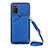 Funda Lujo Cuero Carcasa Y02B para Samsung Galaxy M02s Azul