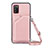 Funda Lujo Cuero Carcasa Y02B para Samsung Galaxy M02s Oro Rosa