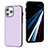 Funda Lujo Cuero Carcasa Y03B para Apple iPhone 14 Pro Max Purpura Claro