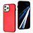 Funda Lujo Cuero Carcasa Y03B para Apple iPhone 14 Pro Max Rojo