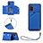 Funda Lujo Cuero Carcasa Y03B para Samsung Galaxy M02s Azul