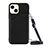 Funda Lujo Cuero Carcasa Y04B para Apple iPhone 13 Negro