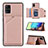 Funda Lujo Cuero Carcasa Y04B para Samsung Galaxy A71 5G Oro Rosa