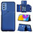 Funda Lujo Cuero Carcasa Y04B para Samsung Galaxy M52 5G Azul