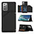 Funda Lujo Cuero Carcasa Y04B para Samsung Galaxy Note 20 5G Negro