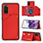Funda Lujo Cuero Carcasa Y04B para Samsung Galaxy S20 5G Rojo