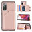 Funda Lujo Cuero Carcasa Y04B para Samsung Galaxy S20 FE (2022) 5G Oro Rosa