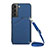 Funda Lujo Cuero Carcasa Y04B para Samsung Galaxy S21 5G Azul