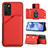 Funda Lujo Cuero Carcasa YB1 para Oppo A54s Rojo